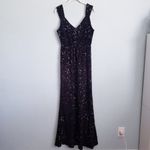 Baltic Born  Monroe Black Velvet Sequin Gown Photo 6