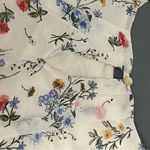 Perceptions Cream Floral Dress Knee Length,  New York, Cold Shoulder  Size 10 Photo 5