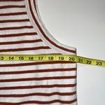 Loft 100% Cotton White & Mustard Yellow Striped Tank Top Photo 5