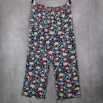 secret treasures  Blue Floral Wide Leg Boho Pull On Trousers Pant XL Extra Large Photo 2