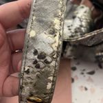 Steven By Steve Madden Tote Bag Snake Print Faux Leather Grommet Gray AS IS Photo 5