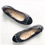 Sam Edelman Fina Black Studded Bow Leather Slip On Cap Toe Ballet Flat Photo 0
