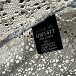 POL Boho Peace Sign Top Blue Crochet Lace Sleeve Oversized Tunic Size Medium Photo 6