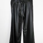 ZARA Blogger Favorite Black Faux Leather Straight Leg Pants Large Photo 8