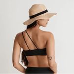 Madewell NWT Double-Strap One-Shoulder Bikini Top True Black Photo 4
