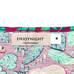 EnjoyNight size‎ Medium short sleeve pajama top shirt pj sloth print leaves Purple Photo 3