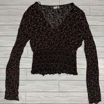 Paper Crane  Light Floral Long Sleeve Top Womens Blouse Photo 0