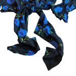 Nicholas Lola Floral Long Sleeve Blouse Shirt Top Silk Tie Front Size Large Black Photo 5