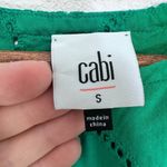 CAbi Style 5036 Emma Bright Green Eyelet Cotton Sleeveless Blouse Size Small Photo 3