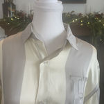 NWT Honor The Gift Ladies Shirt Dress Size XS Striped Cream/Grey Gray Photo 2