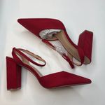 Journee Collection Women's Tyyra Ankle Strap Block Heel Pumps- Red- Size 10 Photo 9