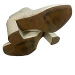 Bamboo  White Croc Block 4 Inch Heel Ankle Boots Zip Side Gogo Bootie Womens 11 Photo 6