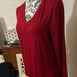 Anne Klein Ann Klein size large red long sleeve top Photo 1