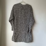 Nanushka Hierro Zebra Block Print Long Sleeve Mini Dress M Black Size M Photo 8