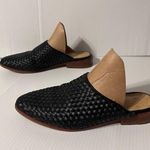 Nisolo black leather pointy toe slide mules shoe women size 8 Photo 1