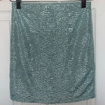 Forever 21  Metallic Shimmer Skirt Blue Size s Photo 0