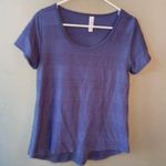 LuLaRoe  Classic T T-Shirt Solid Blue Gray Textured Photo 1
