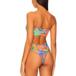 Stone Fox Swim NWT  Inez Bikini Top In Stained Glass Size XS Photo 1