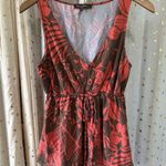 Tommy Bahama Hawaiian Tropical Supima Cotton Stretch Drawstring Empire Waist Top Photo 1