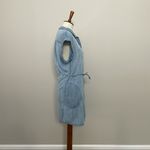 Cloth & Stone Dress Shirt Tunic Chambray Pockets Ruched Collar Belted Blue Photo 1