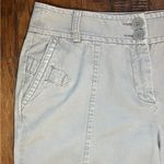 Loft “Ann” Flat Front Pants, Front Seam, Wide Leg, Light Grey, Size 8 Photo 5