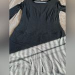 Anne Klein Charcoal Long Sleeve Dress Photo 5
