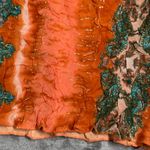 Alberto Makali Top Womens L Crinkle Boho Floral Embroidered Mixed Print Blouse Photo 5