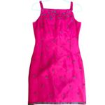 90's vintage 100% silk pink flower mini cynthia howie dress 4 small petite Size 4P Photo 3
