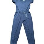 Vuori NWT  All Day Azure Heather Short Sleeve Jumpsuit size Large Photo 2