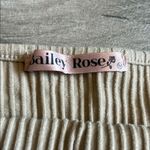 Cream Ribbed Asymmetrical Crop Tank Top White Size M Photo 1