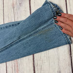 Old Navy  Mid Rise Boyfriend Loose Jean Light Wash Distressed Size 16 Tall Long Photo 3