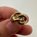 Christian Dior Dior‎ Vintage Link Gold Tone Clip On Earrings Photo 5