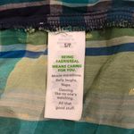 Aerie  Blue Green Metallic Plaid Halter Ruffle Mini Dress Small Trendy‎ & Chic Photo 7