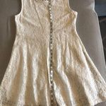 Amber Blue  white lace dress in size L gold zipper in back. New Photo 1
