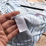 j. Jill shark bite tunic blouse blue stripe‎ detail Photo 4