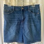 Nine West Women's High Rise Cuffed 5" Bermuda 5 Pocket Denim Jeans Shorts 10 Photo 1
