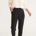Marine layer Women Allison Pants Elastic Waist Dolphin Hem Pull On Black Small Photo 0
