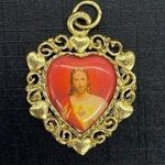 Vintage Jesus Heart Pendant Photo 0