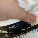 ABS Allen Schwartz ABS collection white cold shoulder slit midi‎ dress Photo 8