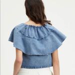 Levi's Levi’s Made & Crafted Denim Ruffle Top XS Y2K Western Chic Clean Girl Aesthetic Photo 1