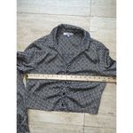 Ro & De Women "" Black White cropped long‎ sleeve blouse. Size S Photo 3