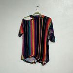 Crazy Train  Striped Cold Shoulder Top Sz L Photo 7