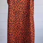 Secret Possessions‎ Leopard print slip dress floral lace v neck sleepwear L Orange Size L Photo 0