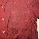 Caribbean Joe VTG 90s‎  Red Palm Tree Print Button Down Shirt Womens XL Blouse Photo 1