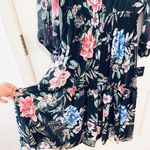 NWT Taylor black floral tiered chiffon maxi dress Size 6 Photo 3