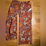 Anthropologie Maeve Floral Flower Power Wide Leg High Waist Crop Pants|Size:14 Photo 4