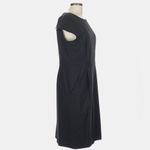 Lafayette 148 New York Black Cap Sleeve Wool Sheath Dress Size 10 Photo 2