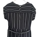 Monteau Black and White Short Sleeve Striped Maxi Classic Jumpsuit Size Large Photo 6