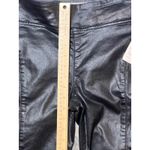 Free People NWT  Double Dutch Slit Skinny Pants Faux Leather Coated Black Size S Photo 8