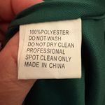 Mac Duggal Emerald Green One Shoulder puff sleeve slit Gown Maxi Formal Dress Photo 12